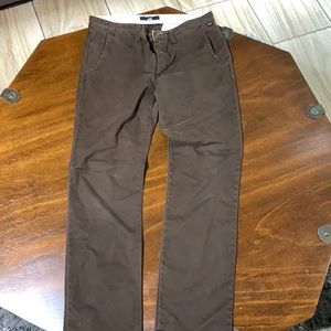 Vans chinos in brown. 31”waist EUC